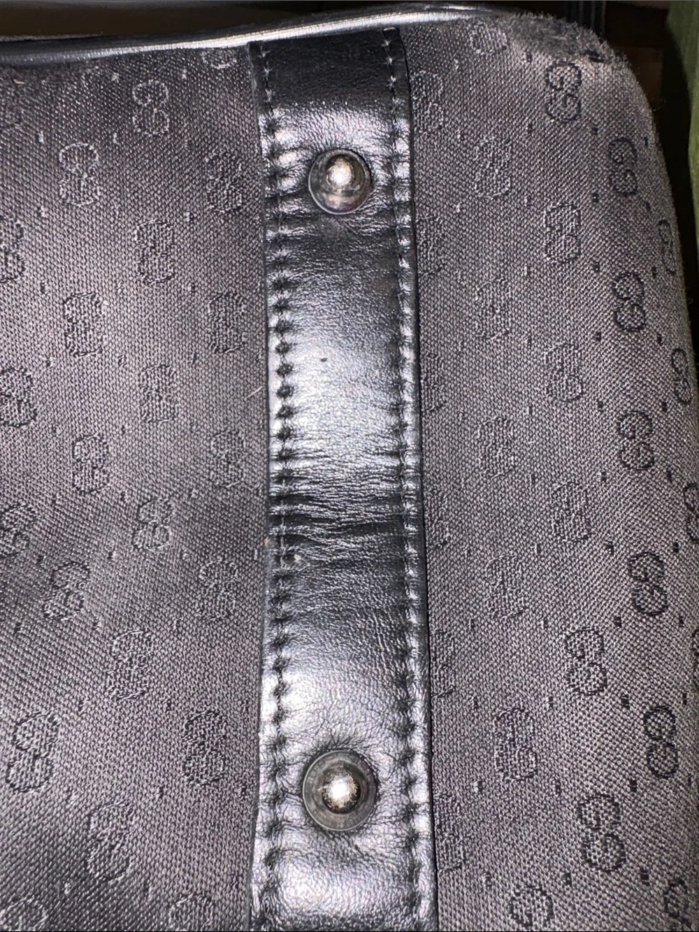 Gucci Black Monogram Canvas vintage purse